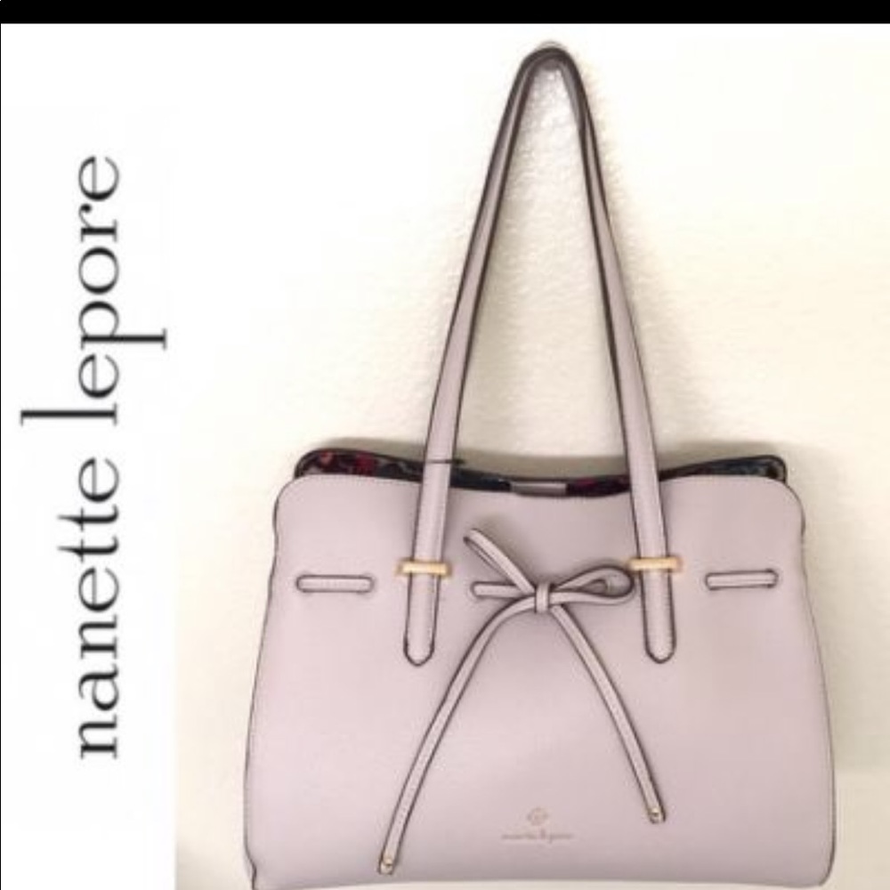 Blush colored shoulder bag